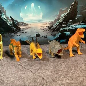 Vibrant Dinosaur Action Figure 5-Lot Set
